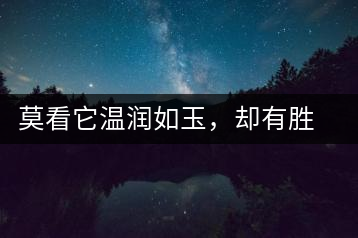 莫看它溫潤如玉，卻有勝瓊漿之味