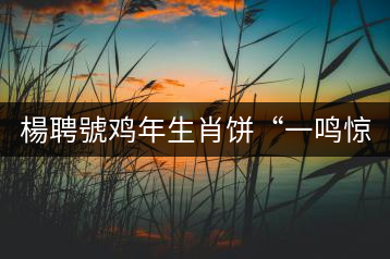 楊聘號雞年生肖餅“一鳴驚人”全國上市！