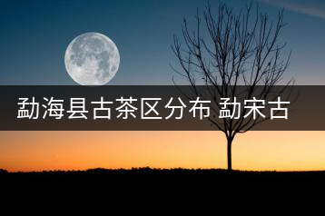 勐?？h古茶區(qū)分布 勐宋古茶山