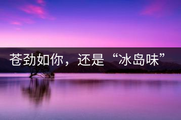 蒼勁如你，還是“冰島味”嗎？