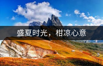 盛夏時光，柑涼心意