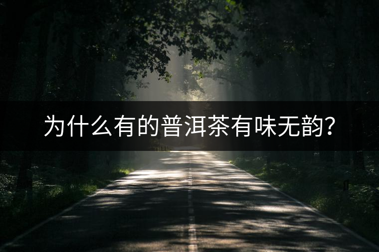 為什么有的普洱茶有味無韻？