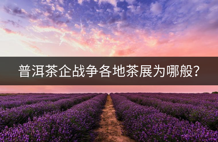 普洱茶企戰(zhàn)爭各地茶展為哪般？