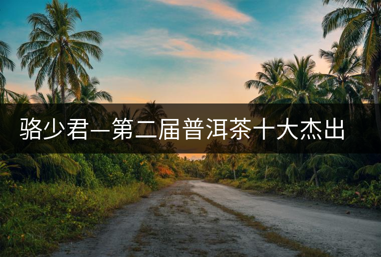 駱少君—第二屆普洱茶十大杰出人物介紹 駱少君—第二屆普洱茶十大杰出人物介紹