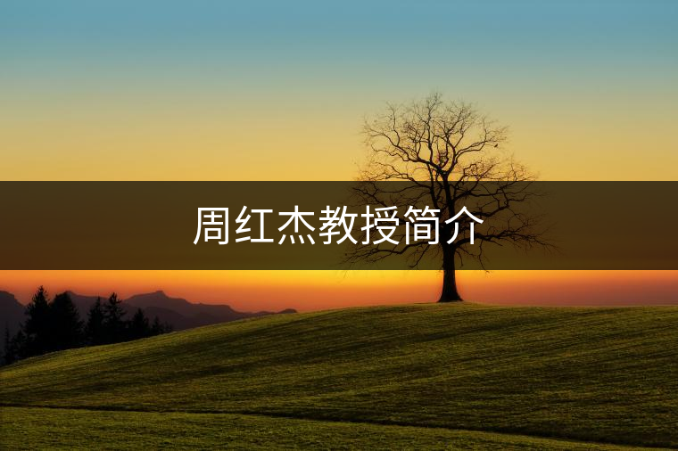 周紅杰教授簡(jiǎn)介 周紅杰教授簡(jiǎn)介