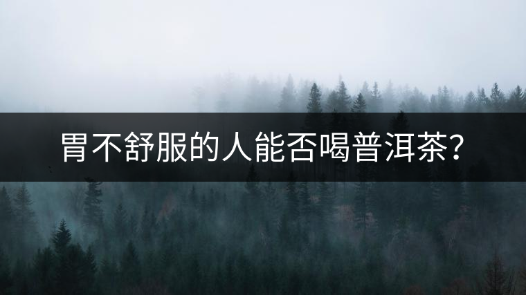 胃不舒服的人能否喝普洱茶？