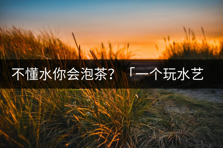 不懂水你會(huì)泡茶？「一個(gè)玩水藝術(shù)家的自我修養(yǎng)」