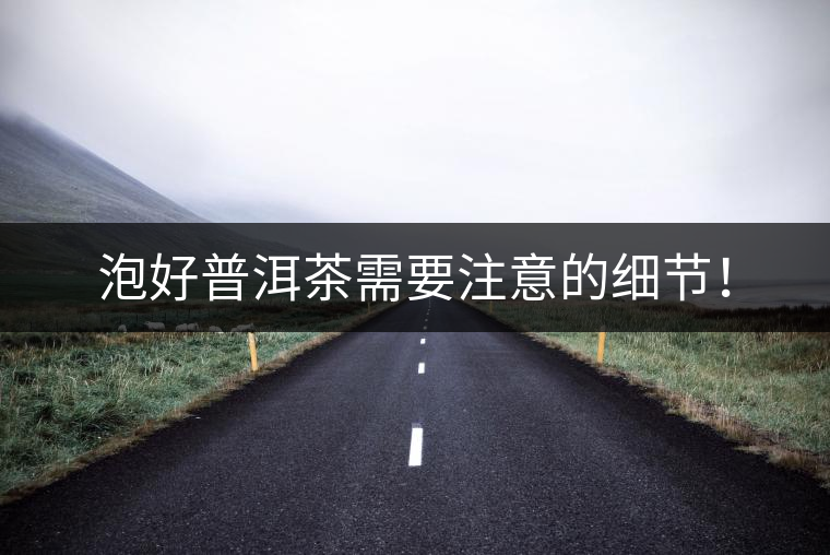 泡好普洱茶需要注意的細節(jié)！