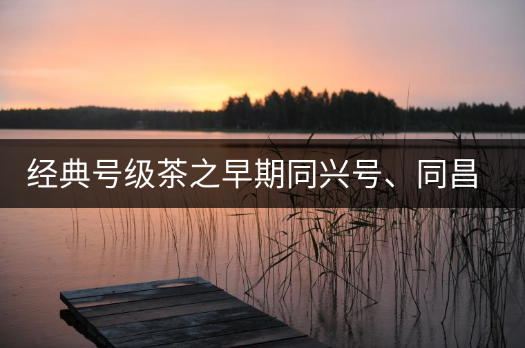 經(jīng)典號(hào)級(jí)茶之早期同興號(hào)、同昌黃記老圓茶