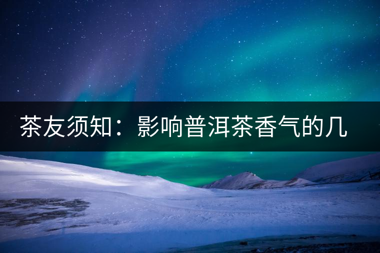 茶友須知：影響普洱茶香氣的幾個主要因素