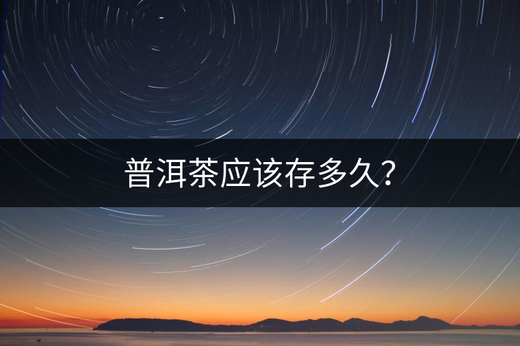 普洱茶應該存多久？