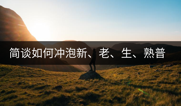 簡談如何沖泡新、老、生、熟普洱茶？