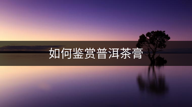 如何鑒賞普洱茶膏 如何鑒賞普洱茶膏