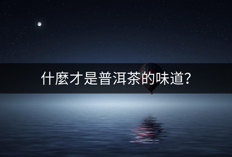 什麼才是普洱茶的味道？
