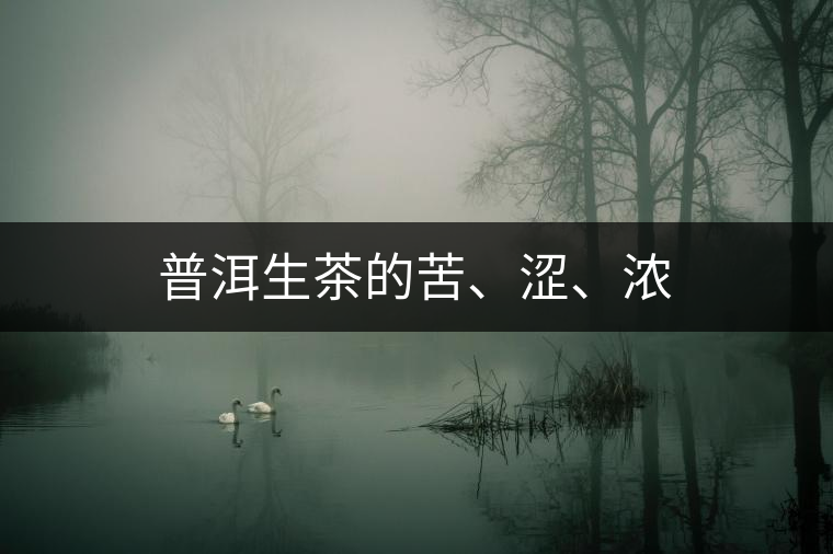 普洱生茶的苦、澀、濃