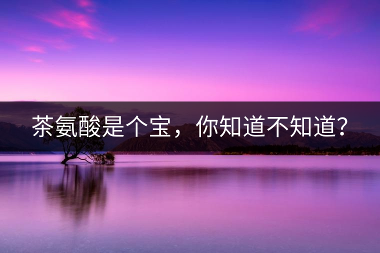 茶氨酸是個寶，你知道不知道？