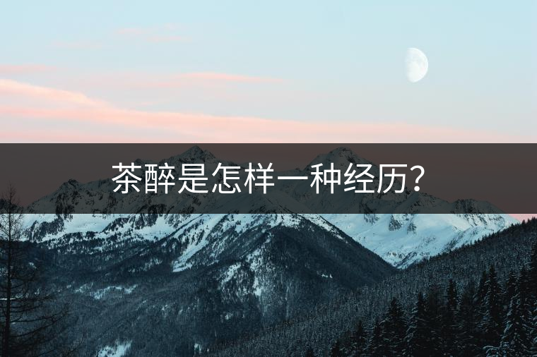 茶醉是怎樣一種經(jīng)歷？