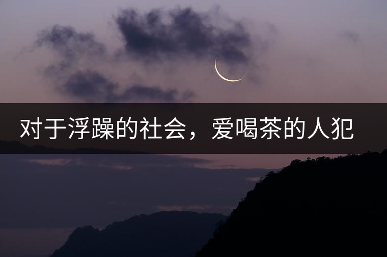 對于浮躁的社會(huì)，愛喝茶的人犯了種種罪行