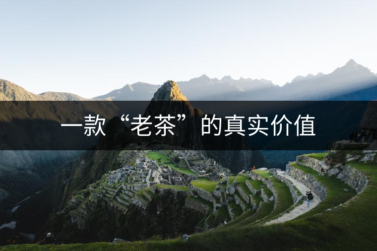 一款“老茶”的真實(shí)價(jià)值