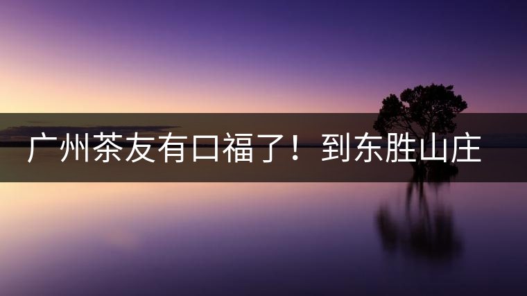 廣州茶友有口福了！到東勝山莊吃“普洱雞”去——