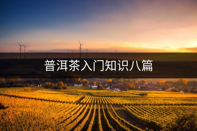 普洱茶入門(mén)知識(shí)八篇 普洱茶入門(mén)知識(shí)八篇