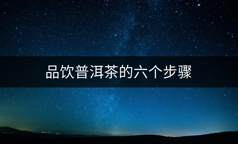 品飲普洱茶的六個步驟