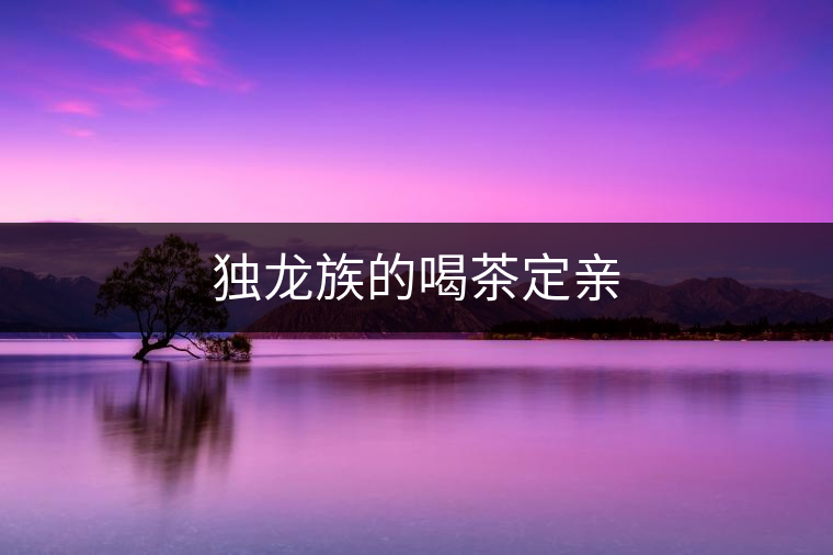 獨龍族的喝茶定親 獨龍族的喝茶定親