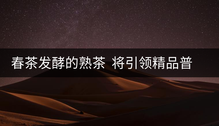 春茶發(fā)酵的熟茶  將引領(lǐng)精品普洱茶消費(fèi)市場(chǎng)的潮流