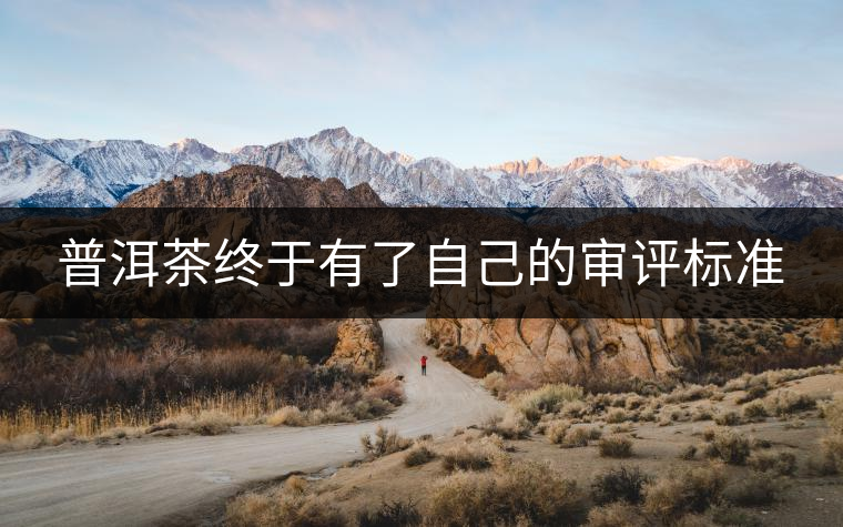 普洱茶終于有了自己的審評標準