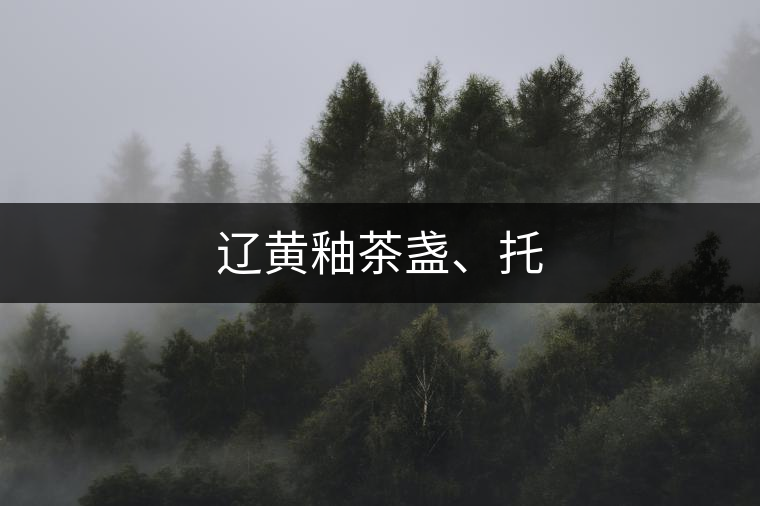 遼黃釉茶盞、托