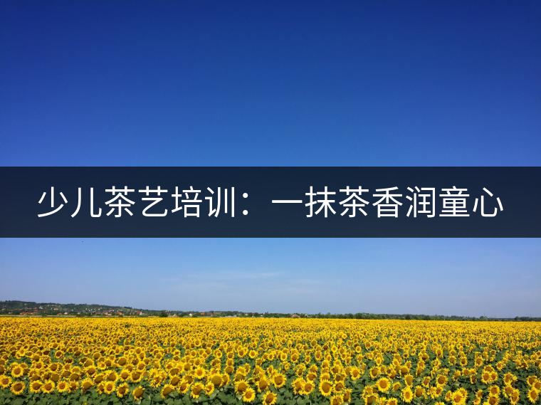 少兒茶藝培訓：一抹茶香潤童心