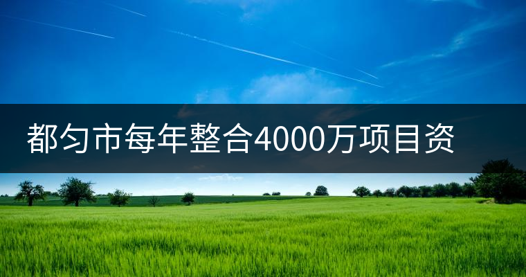 都勻市每年整合4000萬項目資金發(fā)展茶產(chǎn)業(yè)