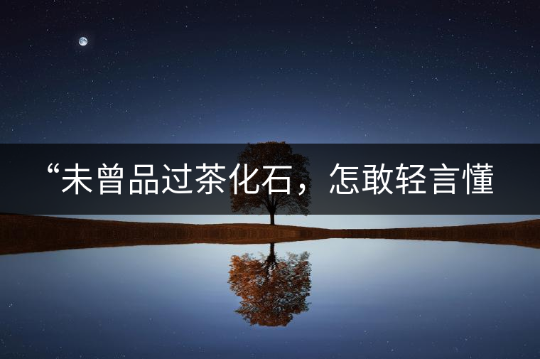 “未曾品過(guò)茶化石，怎敢輕言懂普洱？”