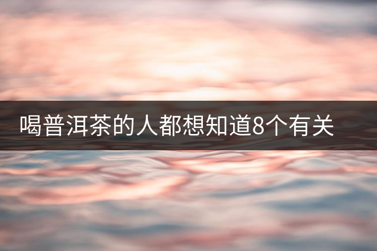 喝普洱茶的人都想知道8個(gè)有關(guān)普洱茶的問(wèn)題