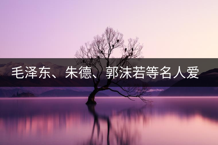 毛澤東、朱德、郭沫若等名人愛茶的種種故事