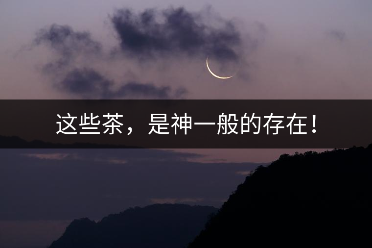 這些茶，是神一般的存在！