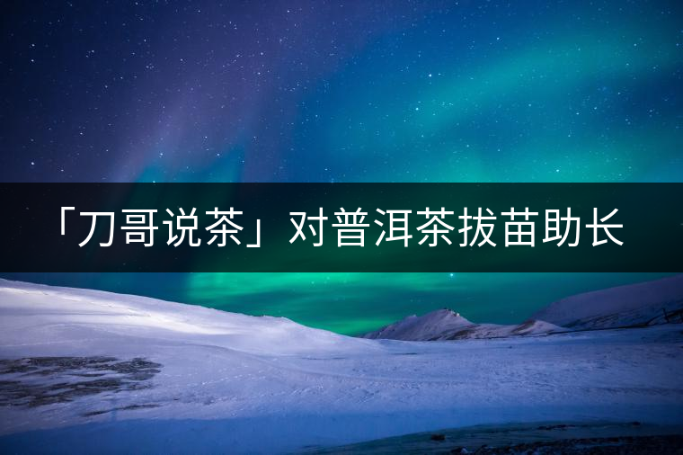 「刀哥說(shuō)茶」對(duì)普洱茶拔苗助長(zhǎng)的做舊就是在作死
