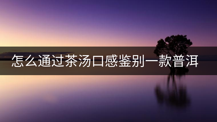 怎么通過茶湯口感鑒別一款普洱茶的優(yōu)與劣？