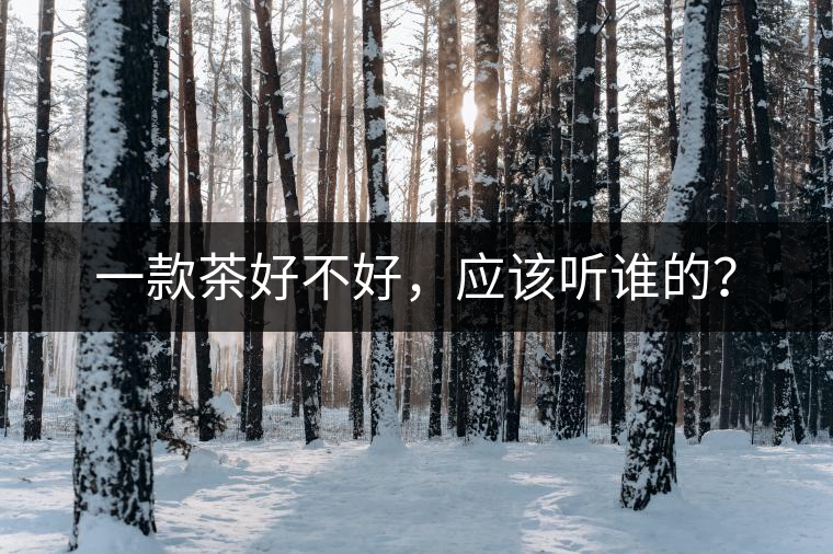 一款茶好不好，應該聽誰的？