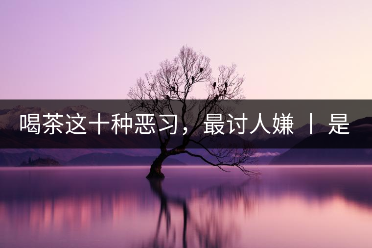 喝茶這十種惡習(xí)，最討人嫌 丨 是否同感？