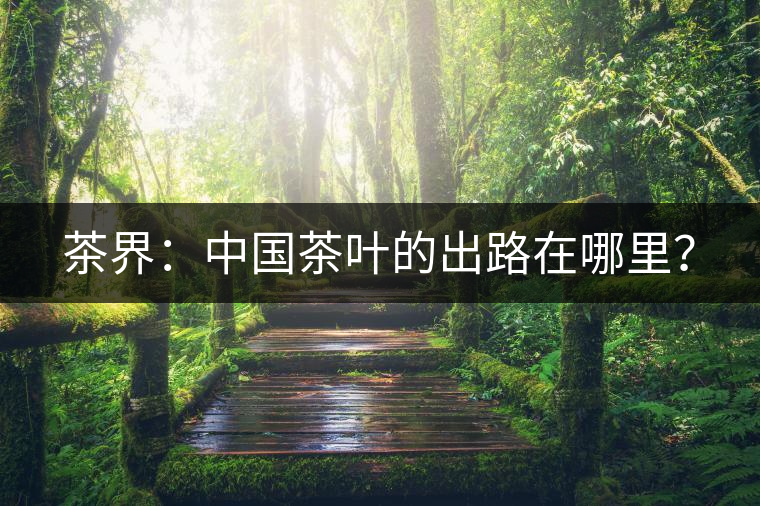 茶界：中國茶葉的出路在哪里？