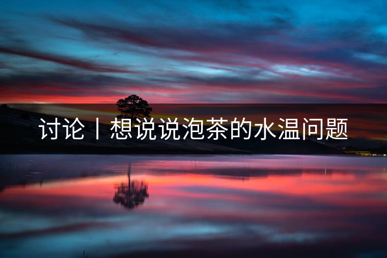 討論丨想說(shuō)說(shuō)泡茶的水溫問(wèn)題