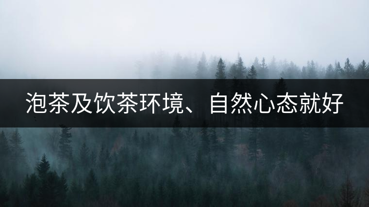 泡茶及飲茶環(huán)境、自然心態(tài)就好