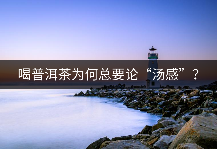 喝普洱茶為何總要論“湯感”？