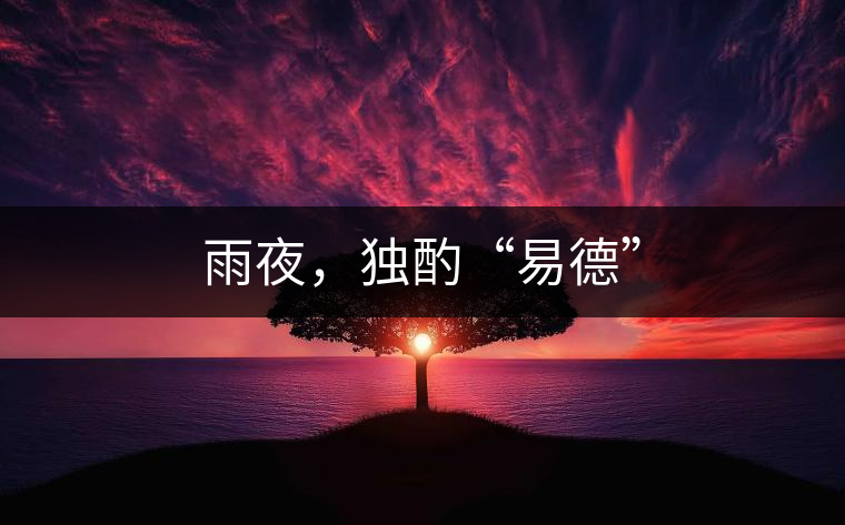 雨夜，獨(dú)酌“易德”
