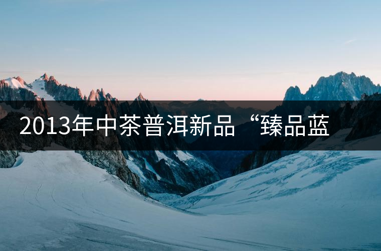 2013年中茶普洱新品“臻品藍印”產品詳細介紹 2013年中茶普洱新品“臻品藍印”產品詳細介紹