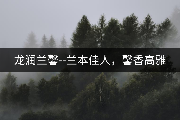 龍潤蘭馨--蘭本佳人，馨香高雅