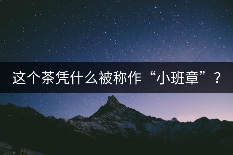 這個茶憑什么被稱作“小班章”？
