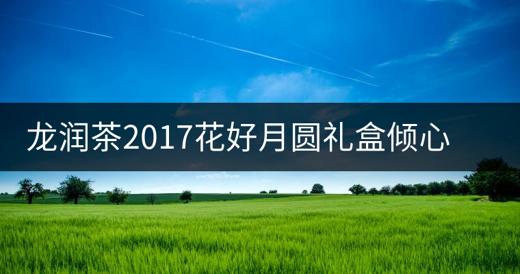 龍潤(rùn)茶2017花好月圓禮盒傾心登場(chǎng)，中秋有它才算團(tuán)圓！