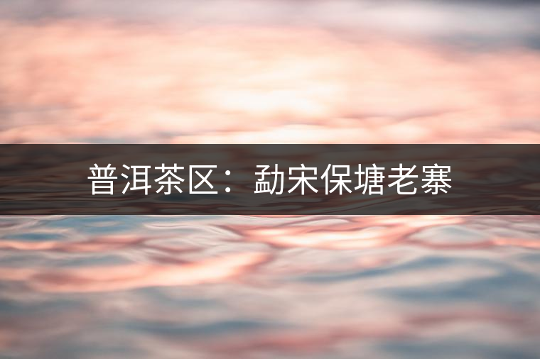 普洱茶區(qū)：勐宋保塘老寨